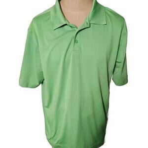 Cutter & Buck Shirt Mens XXLarge Green Solid Polo Dry Tec Golf Short Slv Casual
